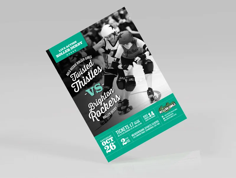 Auld Reekie Roller Girls Roller Derby Poster