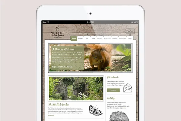 ARCHERFIELD WALLED GARDEN WEBSITE