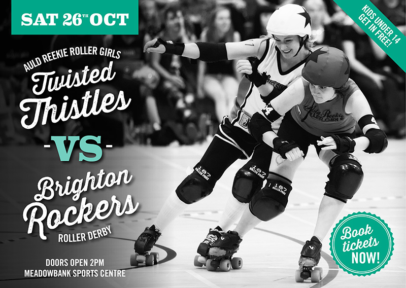 Auld Reekie Roller Girls Web Banner Roller Derby Mandy Fleetwood Design
